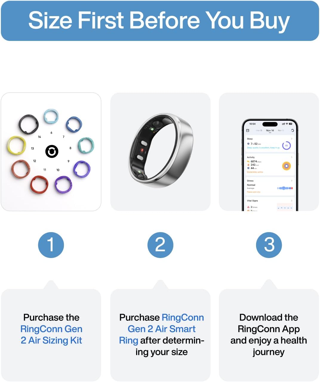 RingConn Smart Ring Gen 2 Air