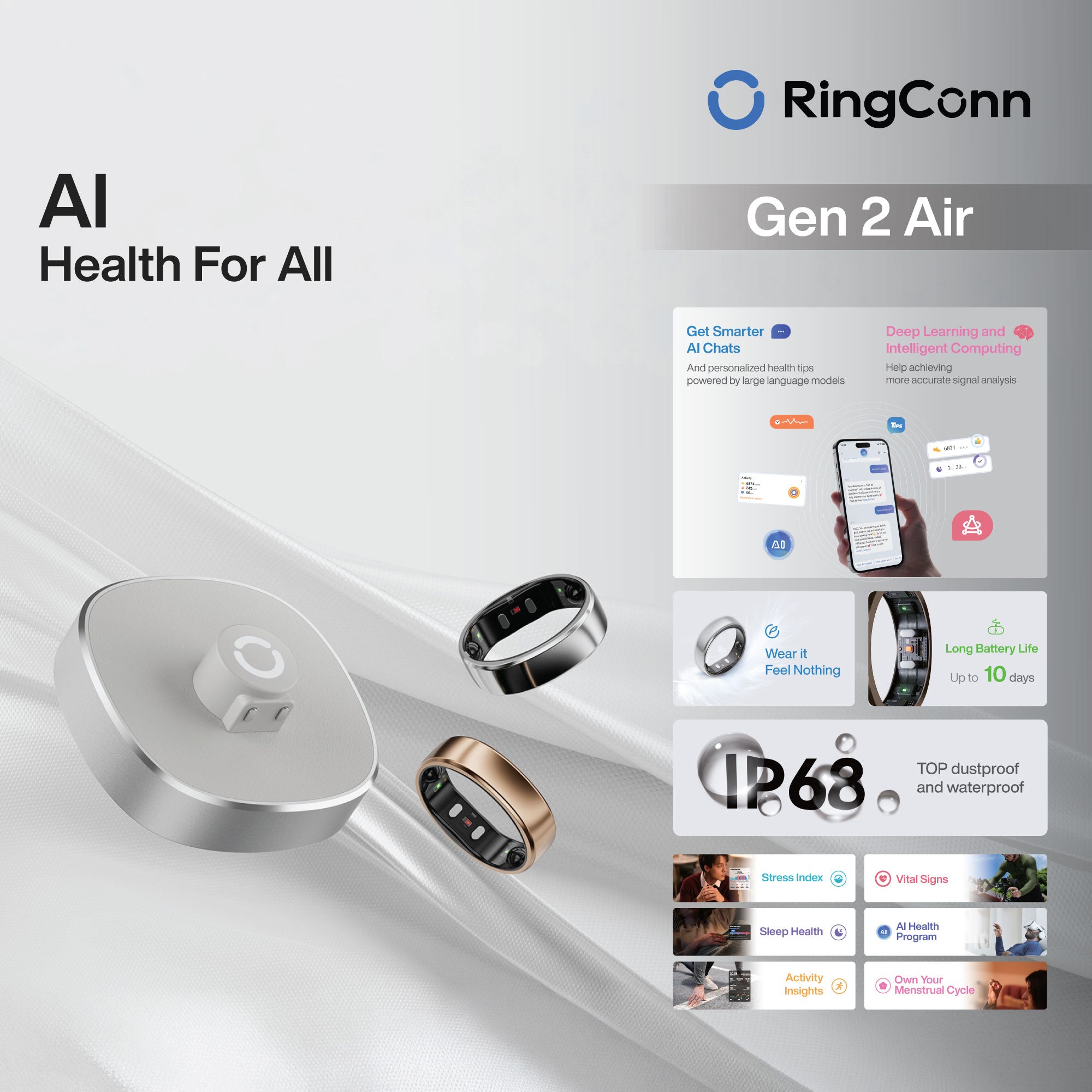RingConn Smart Ring Gen 2 Air